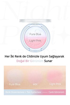 Doğal ve Aydınlık Görünüm Sunan İki Tonlu Allık PERIPERA Pure Blushed Custom Cheek (001 Candy Pink)