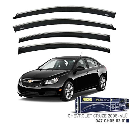Chevrolet Cruze Sedan Niken Kromlu Cam Rüzgarlığı 4lü Set 2008 ve Üstü