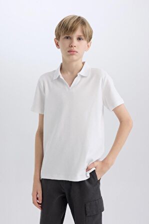 DeFacto Erkek Çocuk Apaş Yaka Kısa Kollu Polo Tişört D7755A825SMWT34