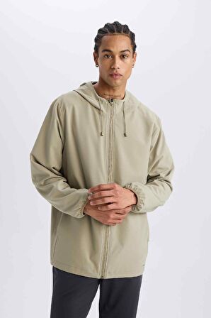 DeFactoFit Regular Fit Kapüşonlu File Astarlı Fermuarlı Mevsimlik Baharlık Mont D6179AX25SPKH513
