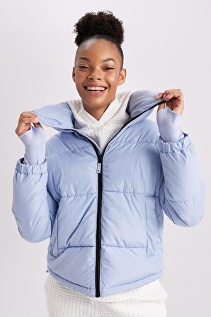 DeFactoFit Su İtici Şişme Mont Dik Yaka Fermuarlı Cepli Z1438AZ24SPBE571