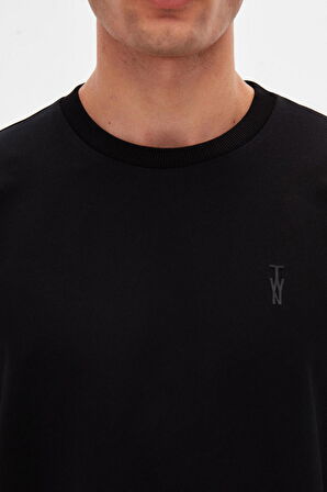 Twn Slim Fit Siyah Baskılı T-Shirt