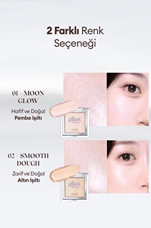 Doğal Görünüm Sunan Pembe Işıltılı Aydınlatıcı CLIO Glass&Highlighter (01 Moon Glow) Luxury Koshort