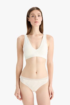DeFacto Dantel Detaylı Ribana 3'lü Slip Külot-Fall in Love E7661AX25SPPN36