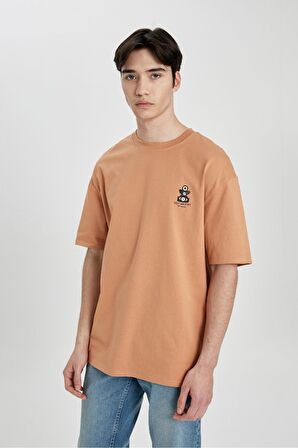 DeFacto Comfort Regular Fit Rahat Kalıp Bisiklet Yaka Baskılı Kısa Kollu Tişört B5814AX24SPOG600