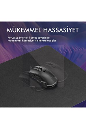 MP05 - 27x23 Medium Siyah Gaming Mousepad | Kaymaz Taban, Oyuncu Gamepad, Ev, Ofis, Oyun