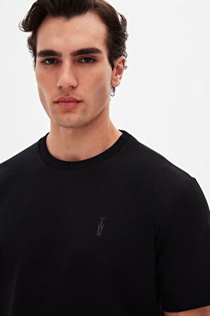 Twn Slim Fit Siyah Baskılı T-Shirt
