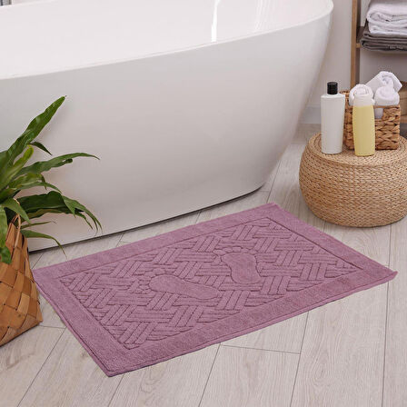 Homedius Banyo Zikzak Desenli Ultra Kalın Pamuk Ayak Havlusu 50x70 cm