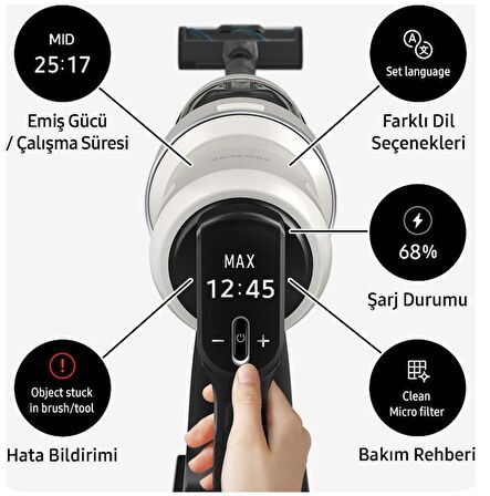 SAMSUNG VS25C9754QG/TR Kablosuz Şarjlı Dikey Süpürge