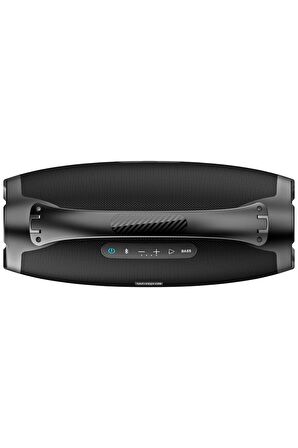 W-KING X20 Bluetooth Hoparlör 300W Boombox 24S Dinleme IPX7 ve Kablolu Mikrofon Siyah