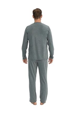 U.S. Polo Assn. Erkek Uzun Kollu Yaka Detaylı Pijama Takımı