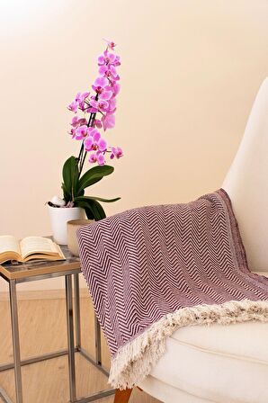 Tabu Home Dokuma Cozy Comfort Bordo Tv Battaniyesi