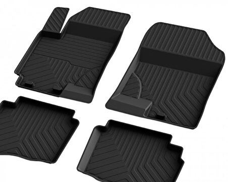 Hyundai Accent Blue Ferrous 4D Havuzlu Kauçuk Paspas 2010 ve Üstü