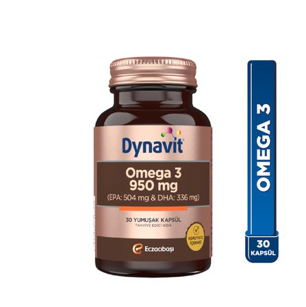 Eczacıbaşı Dynavit Omega 3 950 mg Takviye Edici Gıda 30 Yumuşak Kapsül