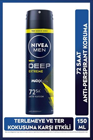 MEN Erkek SpreyDeodorant Deep Extreme 150ml ve Mini Roll-on Fresh Active 25ml,Anti-perspirant Koruma