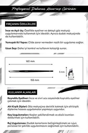 Açılı Eyeliner Fırçası Cre'Ars Detailed Liner Brush #113
