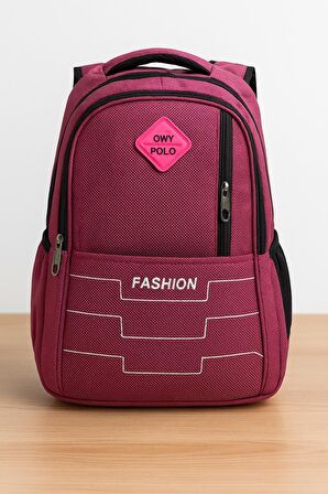 OWYON POLO FASHİON OKUL SIRT ÇANTASI (YENİ SEZON)-PEMBE