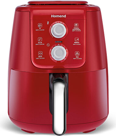 Homend Airfryday 4 Litre 2511H Kırmızı Silver