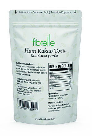 Fibrelle Ham Kakao 150 g  Doypak Ambalaj
