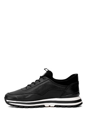 Voyager M084C Erkek Hakiki Deri Casual Ayakkabı Siyah