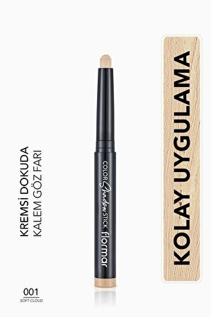Flormar Suya Dayanıklı Işıltılı Kalem Far -color Shadow Stick -001 Soft Cloud-8682536039413