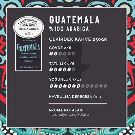 Caffe Corsini Guatemala %100 Arabica Çekirdek Kahve 250GR