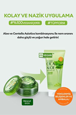 %95 Cica Aloe Kompleksi İçeren Nemlendirici Jel 300ml Premium Cica Aloe Soothing Gel
