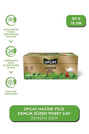 Ofçay Hazine Zengindem 30 x 15gr Demlik Poşet Çay