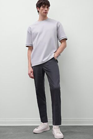 DeFacto Oversize Geniş Kalıp Bisiklet Yaka Basic Düz Kısa Kollu Ağır Kumaş Tişört B6494AX24AUGR253