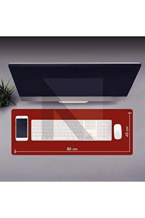 MP05 - 80x40 Xlarge Kırmızı Gaming Mousepad | Kaymaz Taban, Oyuncu Gamepad, Ev,ofis,oyun Masa Matı