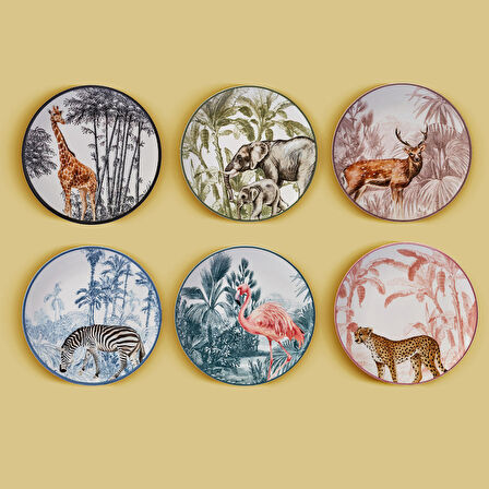 Karaca Jungle 6 Parça Pasta Takımı 22 Cm