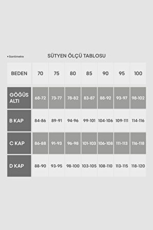 Kadın Siyah 7021 Balenli Toparlayici Minimizer Sütyen
