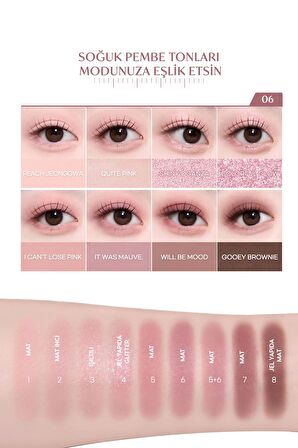 5 Farklı Dokulu Far Paleti PERIPERA All Take Mood Palette 006 I'm The Mauve Queen Around Here