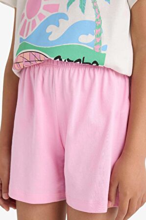 Kız Çocuk Regular Fit Baskılı 2'li Pijama Takımı