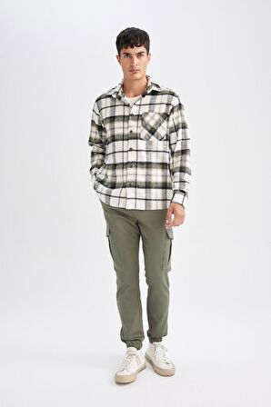 DeFacto Regular Fit Kareli Oduncu Flanel Uzun Kollu Gömlek D1659AX24AUKH206