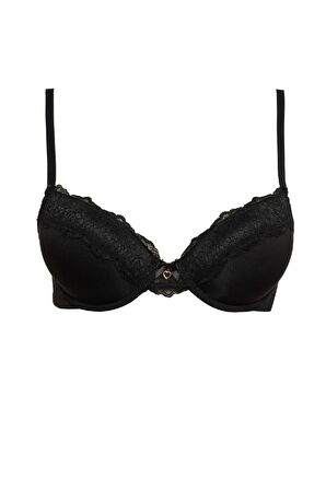 DeFacto Dantel Detaylı Dolgulu Push Up Bra-Fall in Love D8163AX25SPBK81