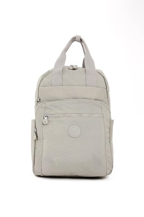 SRG Unisex Suya Dayanıklı Krinkıl Kumaş Çok Gözlü Bej Laptop Okul Ve Seyahat Sırt Çantası