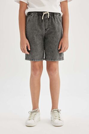 DeFacto Erkek Çocuk Basic Düz Jean Şort B5763A824SMNM55