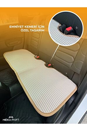 Meka Part Oto Koltuk Koruyucu Kılıf 5 Parça Universal Bej 2+3 %100 Pamuk