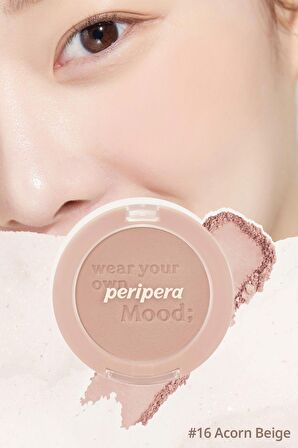 Pastel Tonlarda Sebum Dengeleyici Toz Allık Peripera Pure Blushed Sunshine Cheek (16 Acorn Beige)