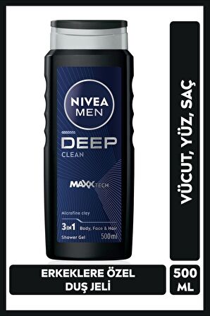 Nivea MEN Erkek Damat Çeyiz Seti, Sprey Deodorant 150ml, Deep Dimension Tıraş Jeli 200ml, Duş Jeli 500ml