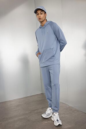 DeFacto Mavi DeFactoFit Standart Fit Kapüşonlu Cepli Sporcu Sweatshirt C9171AX24AUBE808