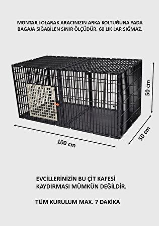 50cm X 100cm Yükseklik 50cm Tabanı Dolu Üstü Kapalı Köpek, Kedi Tavşan Çit ve Kafesi