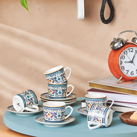 Karaca Beylerbeyi 6 Kişilik Kahve Fincan Takımı 80 Ml