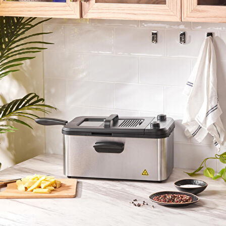 Karaca Inox Yağ Filtreli Zamanlayıcılı Fritöz XL 3,2L