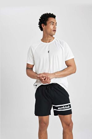 DeFactoFit Sporcu Baskılı Kısa Boy Deniz Şortu B5990AX24HSBK81