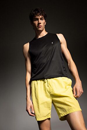 DeFactoFit Regular Fit Baskılı Kısa Boy Sporcu Deniz Şortu B5991AX24HSGN639