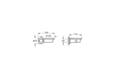 VitrA Ilia A44385 Katı Sabunluk, Krom