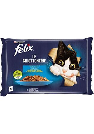 Felix Kedi Maması Somonlu & Ton Balıklı Ekonomik Paket 85 gr x 12 Adet