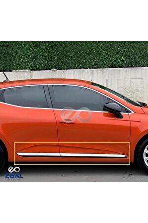 Renault Clio 5 HB Krom Yan Kapı Çıtası 4 Prç. 2019 ve Üzeri P.Çelik